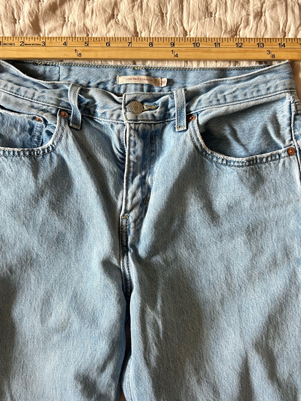Levi's Light Blue Straight Leg Jeans - Picture 7 of 10